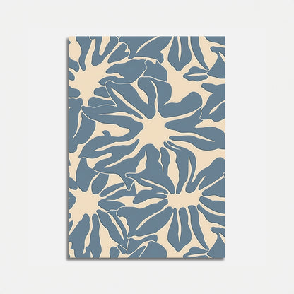 Blue And White Floral - Poster