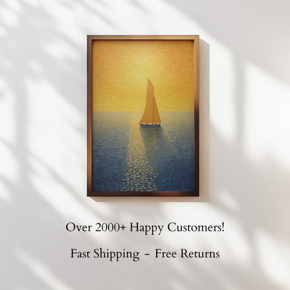 Sailboat At Sea - Poster