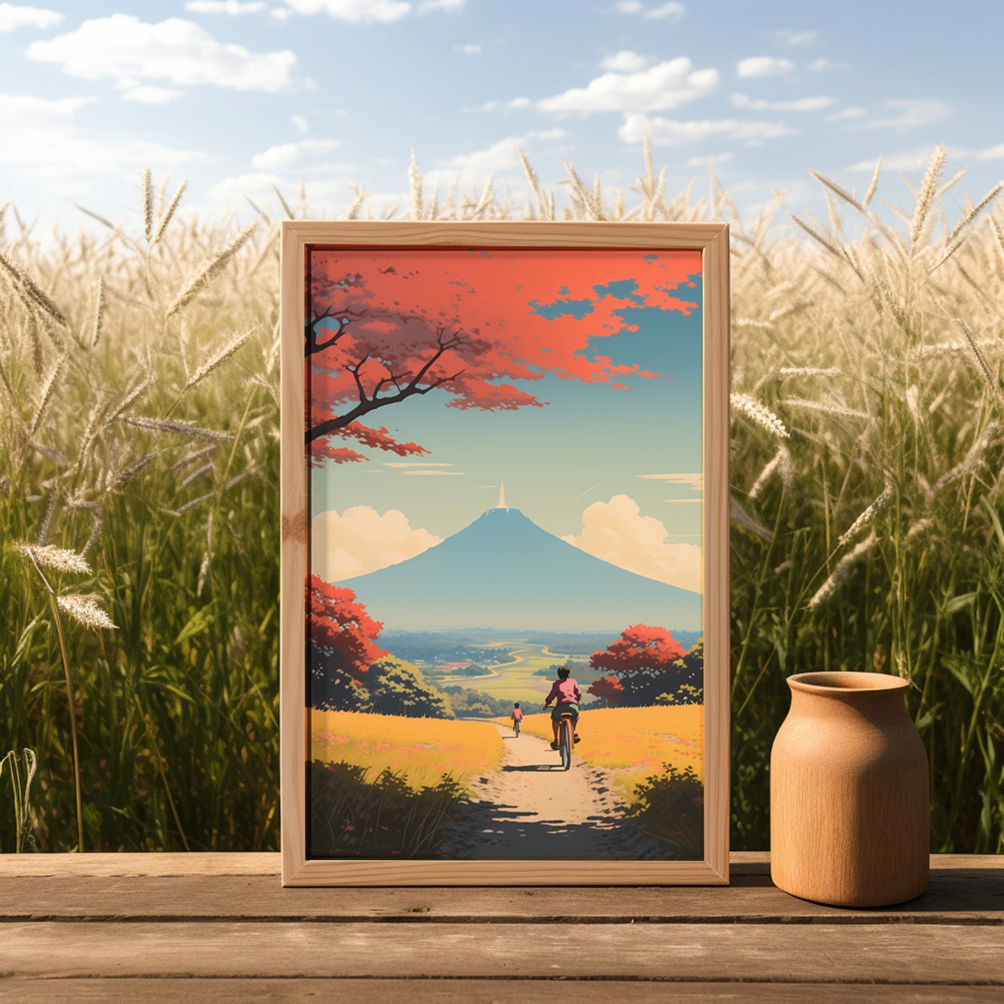 Autumn Ride to Mount Fuji – Poster