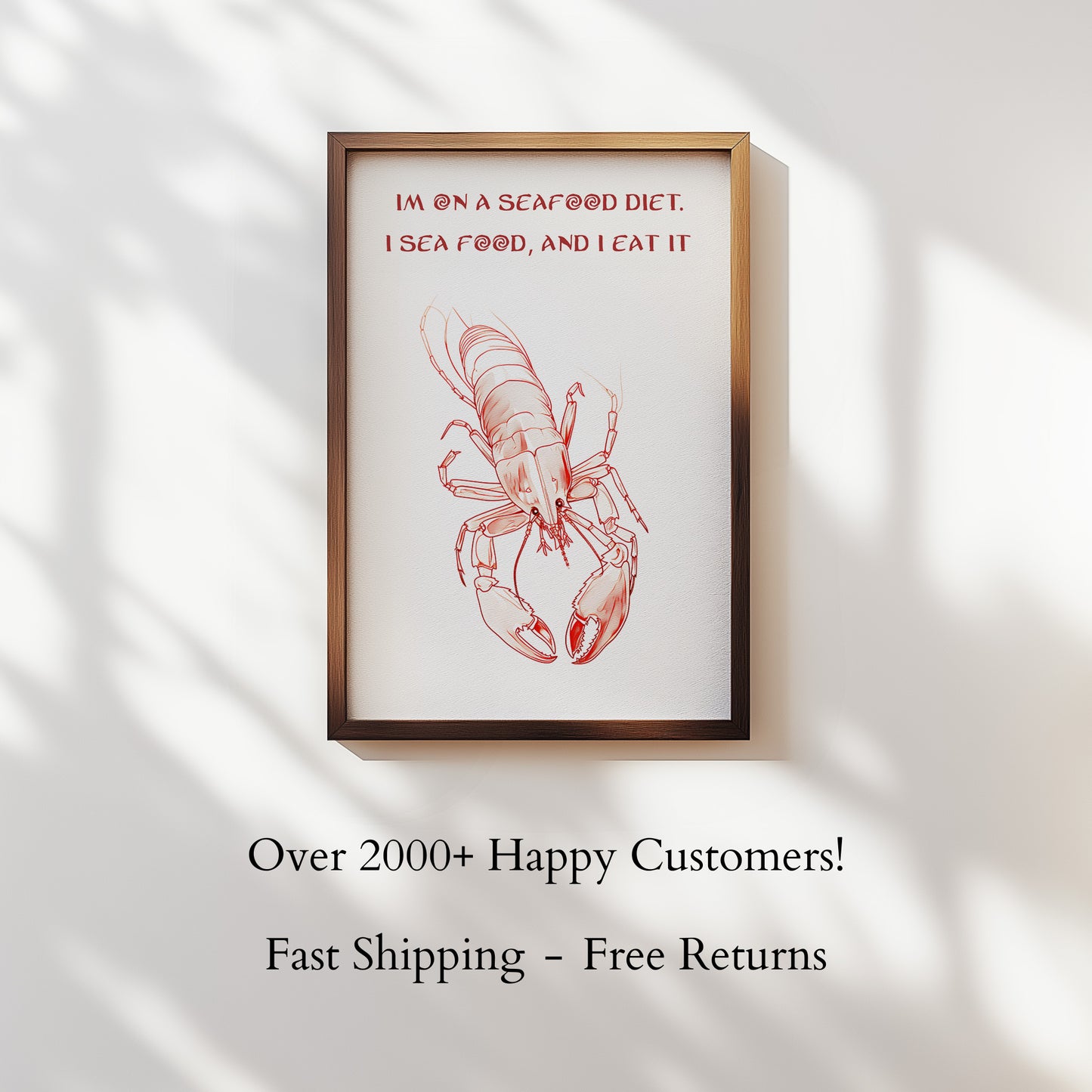 Witty Lobster Quote - Poster