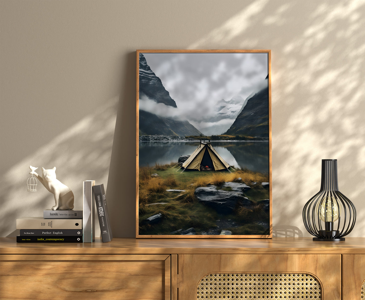 Wilderness Camping Poster Print Material   